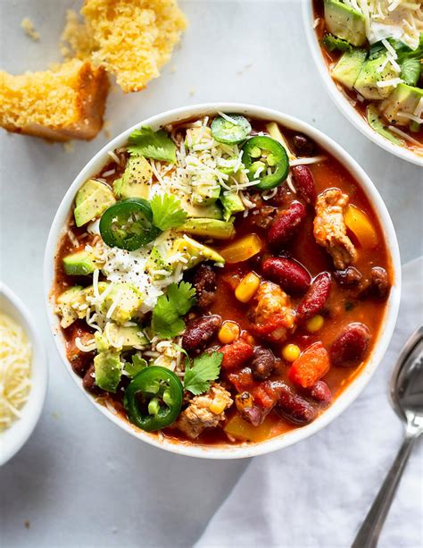 Slow Cooker Turkey Chili Healthy Two Peas Their Pod