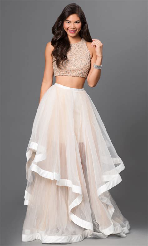 19 Best Two Piece Prom Dresses Of 2018 Stylish Crop Top Prom Dresses