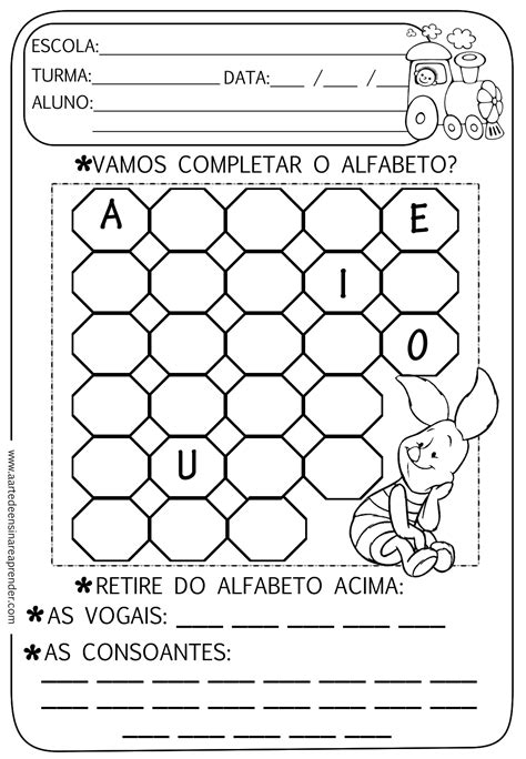 Atividade Pronta Alfabeto Vogais E Consoantes A Arte De Ensinar E