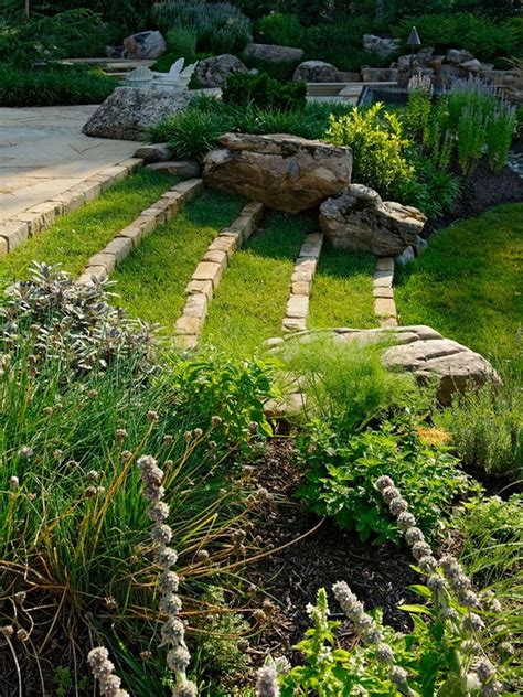 Garden Steps On A Slope Retaining Walls Landscaping Beautiful Simple
