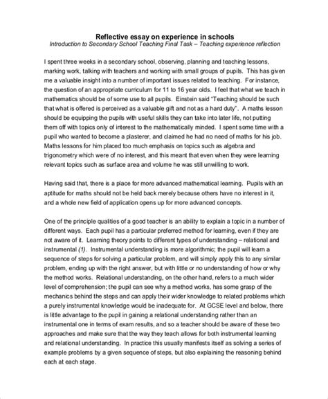 Reflective Essay Examples Sample How To Write A Reflective Essay With