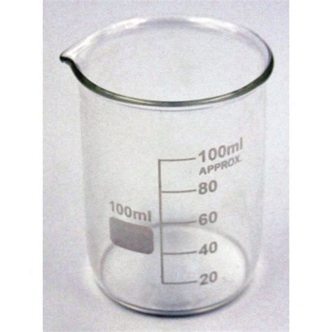 Lab Safety Supply Glass Beaker Low Form 20 To 100ml 12 Pk 5ygz0