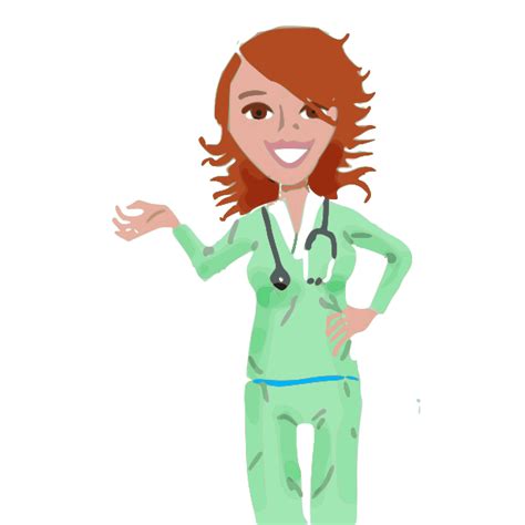 Vector Clip Art Of Professional Medical Nurse Free Svg