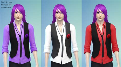 Ng Sims 3 Shirttierose Male Top Ts4 Clothing Sims 4 Men Clothing