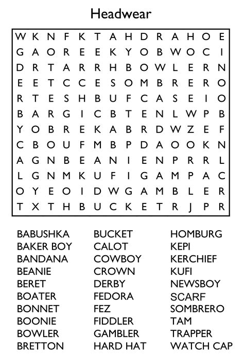 Free Word Search Puzzles To Print For Adults Word Search