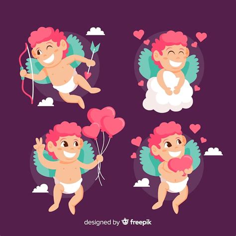 Free Vector Valentines Day Angel Collection