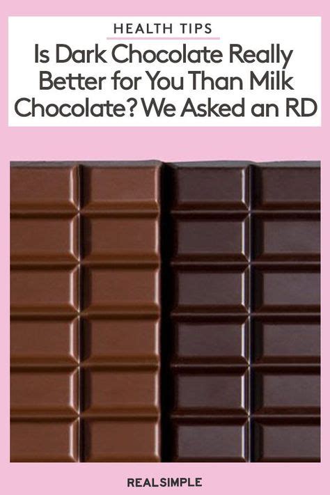 Is Dark Chocolate Really Better For You Than Milk Chocolate We Asked