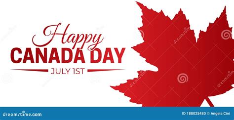 Happy Canada Day Illustration Background Banner Stock Vector