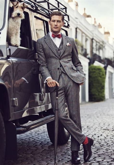 Classic English Gentleman Homens Bem Vestidos Moda Cavalheiro