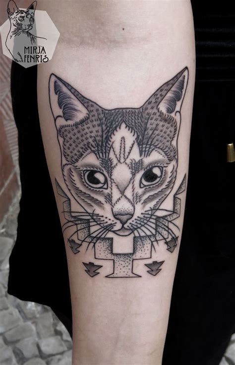 Cat Tattoo By Mirja Fenris Tatuagens Tatuagem Desenhos Para Tatuagem