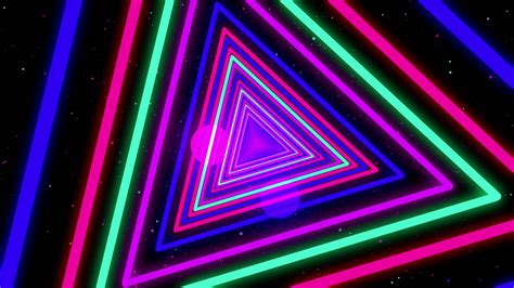 Triangle Colorful Neon Streaks Loop Backgrounds Stock 1920x1080