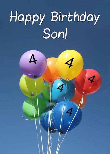 The mother/daughter relationship is one of mankind's great mysteries, and for i often think about how my sons will come to know about september 11th. 4th Birthday for Son, Colored Balloons in Blue Sky card #Ad , #AFFILIATE, #Colored, #Son, # ...