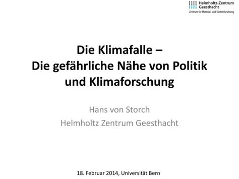 PPT Klimafalle gefährliche Nähe von Politik und