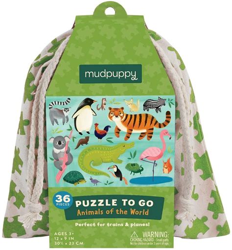 Buy Mudpuppy Animals Of The World To Go Puzzle 36pc
