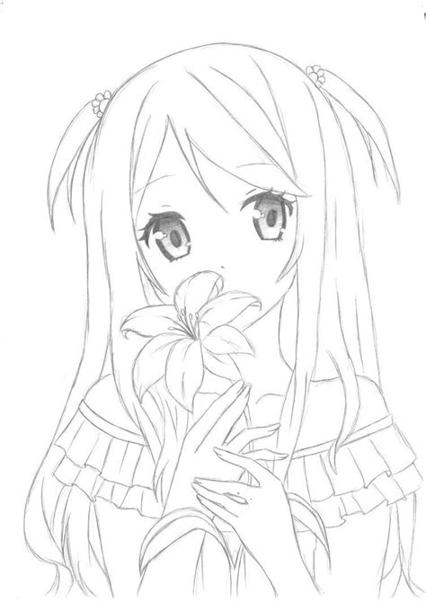 🥇 🥇 Dibujo De Chica Anime Kawaii Para Imprimir Y Colorear【2020