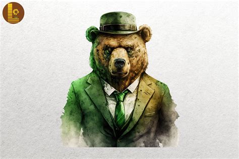 Gangster Bear Saint Patricks Day By Mulew Art Thehungryjpeg