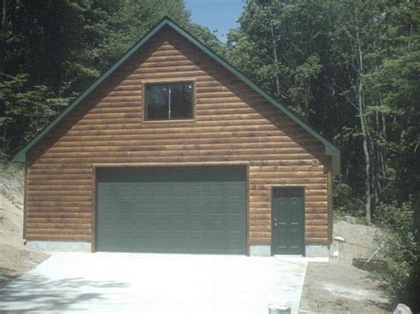 To go with your log cabin plans, read our log garage kits roundup. Garage Loft Log Siding Construction Gaylord - House Plans ...