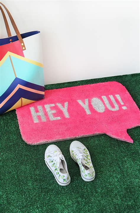 My Diy Quote Bubble Welcome Mat