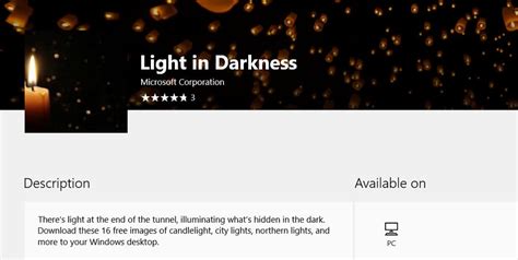 Microsoft Releases Light In Darkness Wallpaper Pack For Windows 10