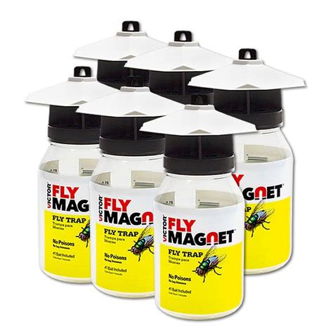 Victor® Fly Magnet® Reusable 6 Traps With Bait 1 Qt Safer® Brand