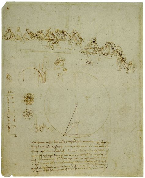 Leonardo Da Vinci Compositional Sketches For The Last Supper