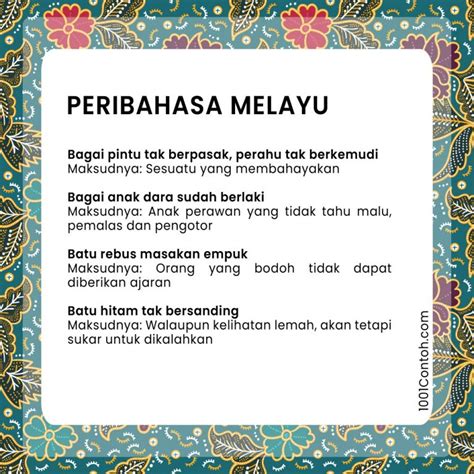 1001 Contoh Peribahasa Contoh And Maksud Bahasa Melayu 1001 Contoh