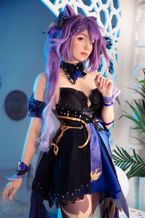 keqing cosplay in her new dress keqingmains