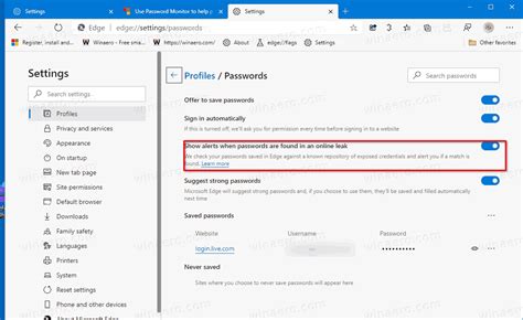 enable or disable password monitor in microsoft edge hot sex picture
