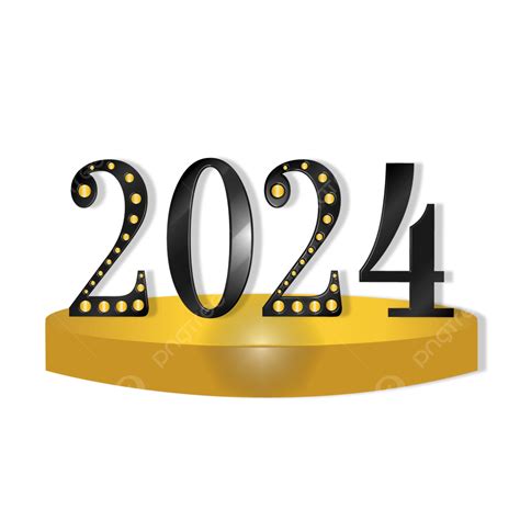 2024 Golden Shiny Glow Luxury Numbers Vector 2024 Golden Black Shiny