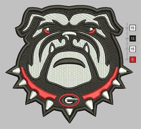 Bulldog Embroidery Design 3 Sizes 9 Formats Etsy