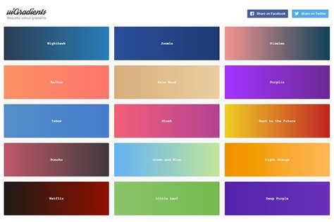 Uigradients Dual Tone Colour Gradients For Designers And Devs Gradient