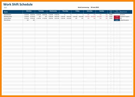 Excel Shift Schedule Template Unique 6 Excel 24 Hour Schedule Template | Schedule template ...
