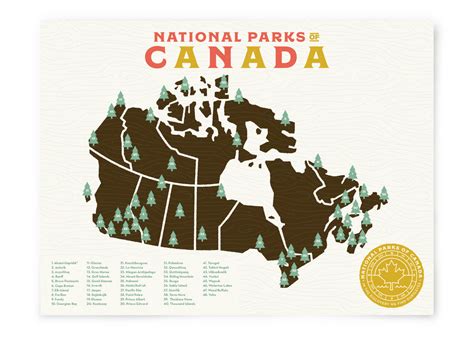 18x24 Canada National Parks Map Ello There Outdoors