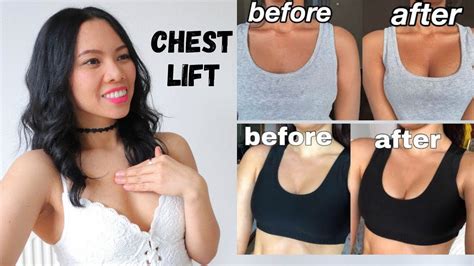 before and after hana milly chest lift results lift your breasts naturally hanamillychestworkout
