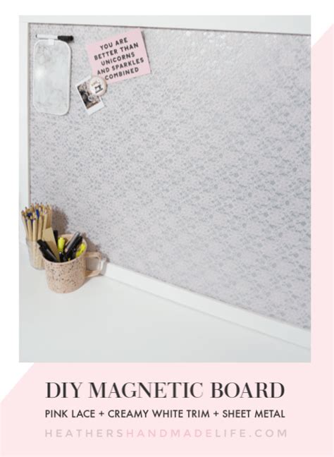 Pink Lace Diy Magnetic Board Heathers Handmade Life Diy Magnet