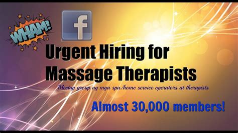 Urgent Hiring For Massage Therapists Youtube