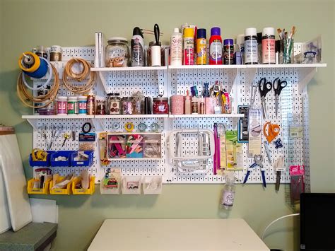 Awesome Craft Storage Solution With Wall Control Pegboard Craft