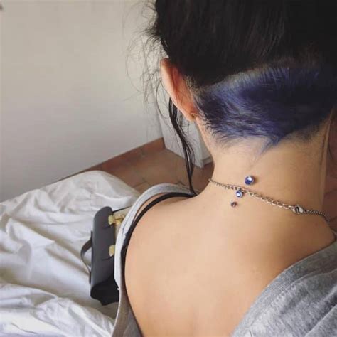 The area is marked with ink for precision. 150 Microdermal Piercing Ideas & FAQs (Ultimate Guide 2020)
