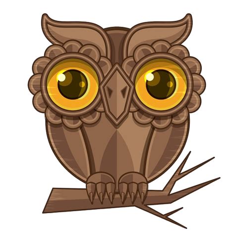 Premium Vector Owl Sitting On A Branch