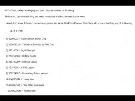 Look at this page for all the active and available bloxburg codes for 2021. roblox bloxburg poser codes - YouTube