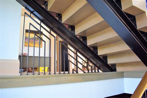 Modern staircase designs and individual stair types for highest standards. Modern Industrial Stairs - Compass Iron Works