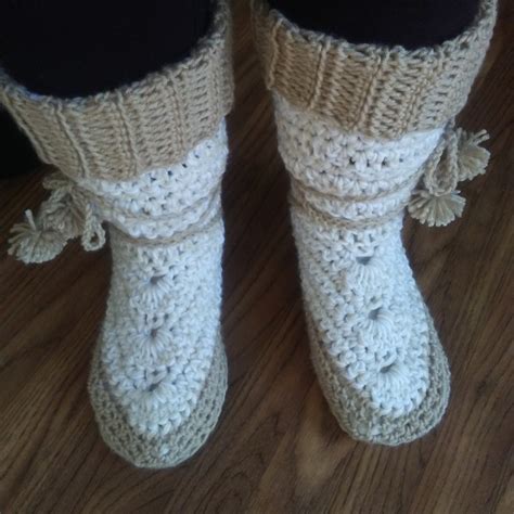 Secrets From The Heart Empowered Life Winter Slipper Boots Free Crochet Pattern