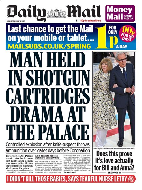 Daily Mail Front Page 3rd Of May 2023 Tomorrows Papers Today