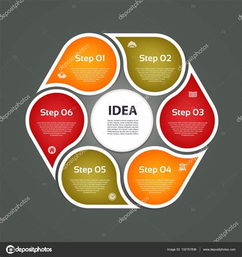 Circular Arrows For Infographics Chart Graph Diagram With 6 Steps