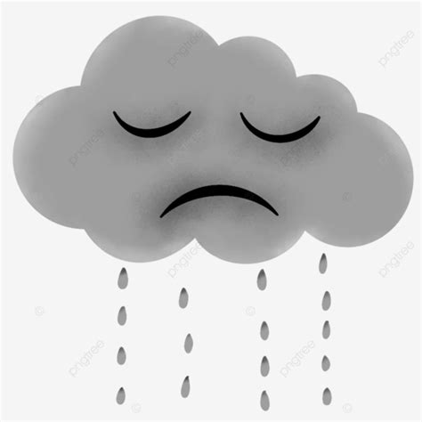 A Sad Cloud Sad Cloud Cartoon Png Transparent Clipart Image And Psd