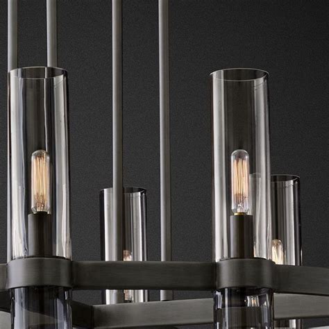 Chandelier restoration hardware vintage pendant lamp black color. Люстра Restoration Hardware Ravelle Round 36" Bronze ...