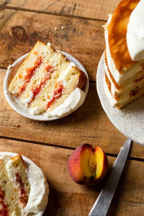 Peaches And Cream Cake Peach Cake Recipes Peaches And Cream Cake