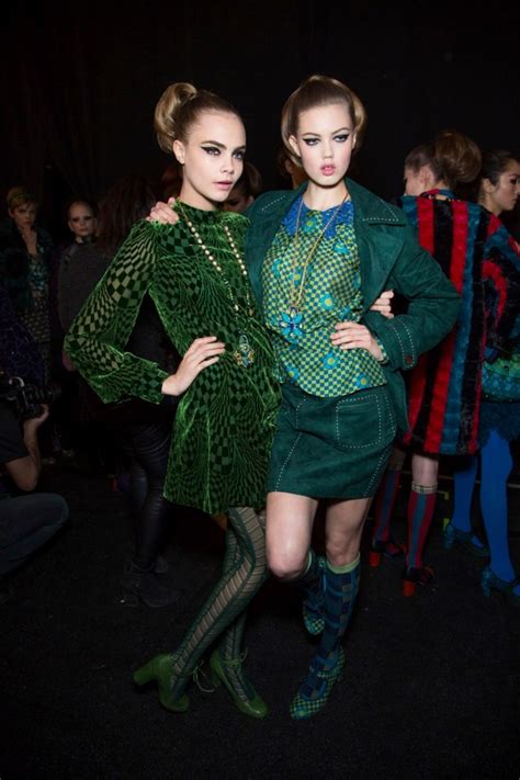 Models Cara And Lindsey Backstage Fall 2013 Love The Greens Caras