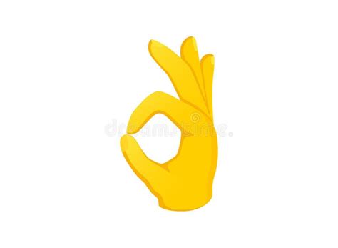 Ok Hand Icon Hand Gesture Emoji Vector Stock Vector Illustration Of