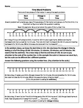Elapsed Time Word Problems by Teach Peach Math | Teachers Pay Teachers